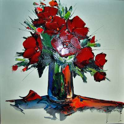 Image produit Bouquet fleurs rouges