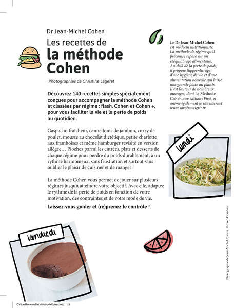 Image du produit  Les recettes de la méthode Cohen