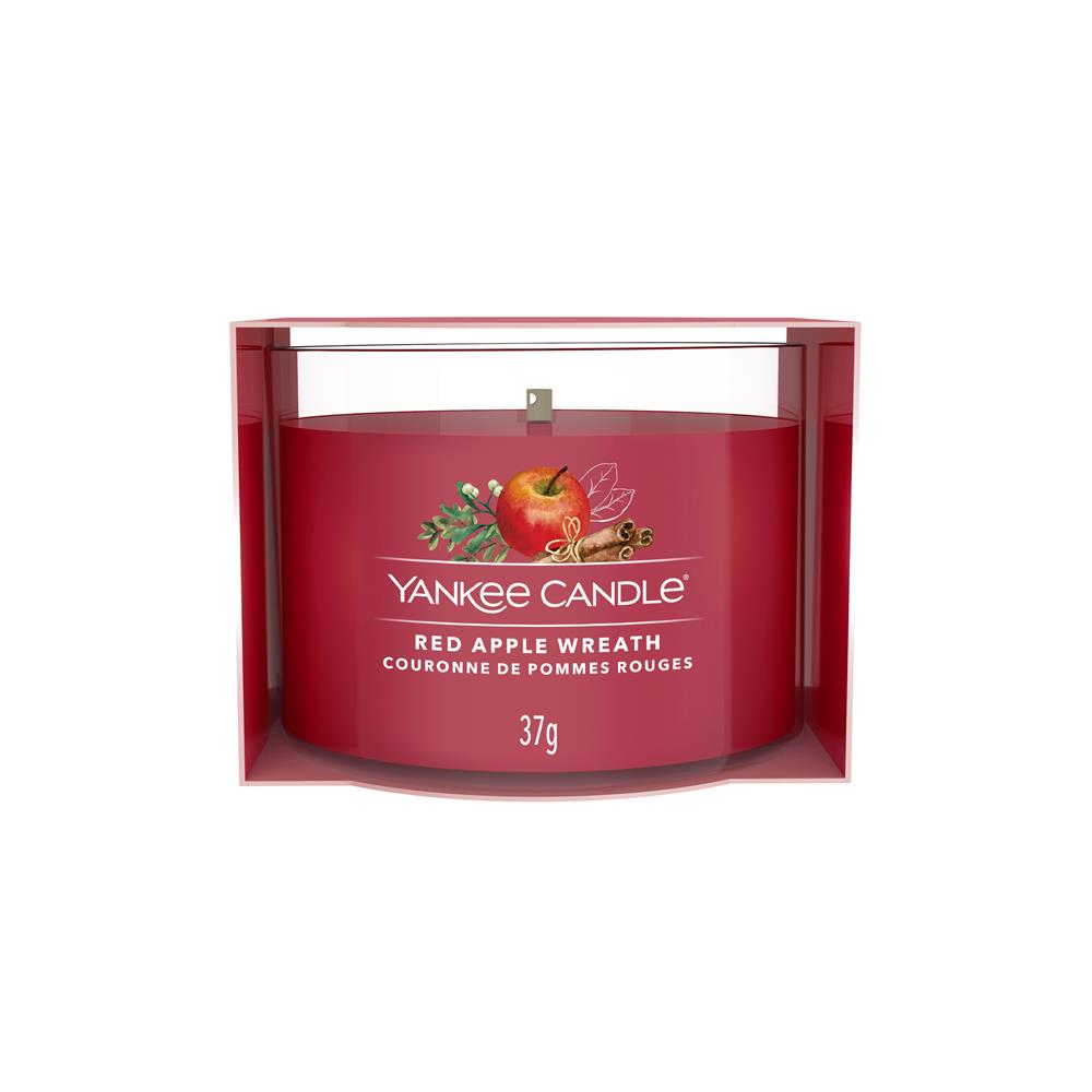 Red Apple Wreath Signature Filled Votive