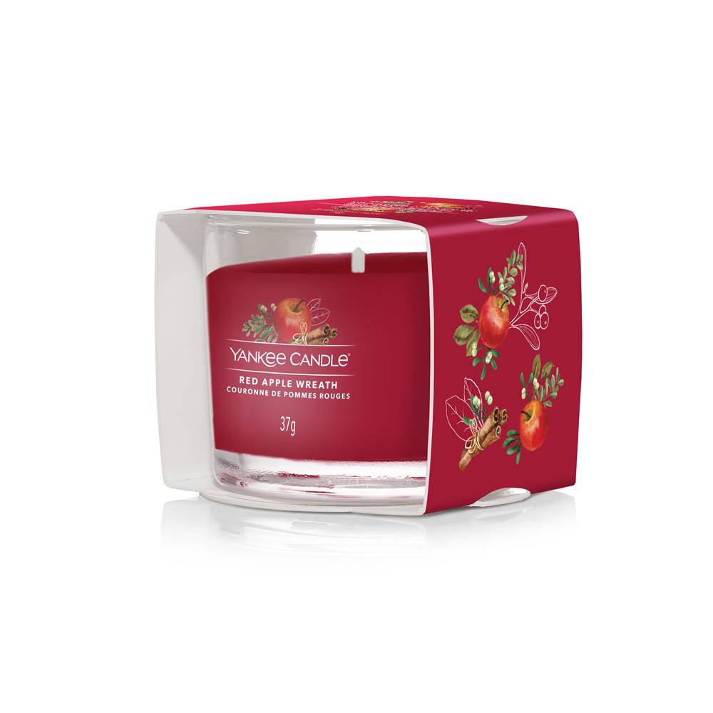 Red Apple Wreath Signature Filled Votive – Image 2